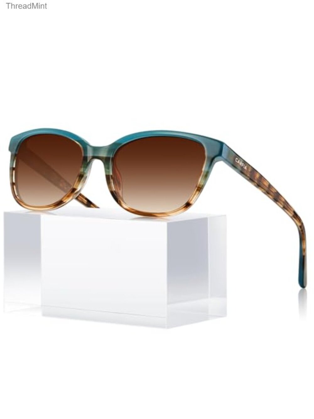 CARFIA Women's Polarized Acetate Sunglasses Cat Eye UV400 Full Frame